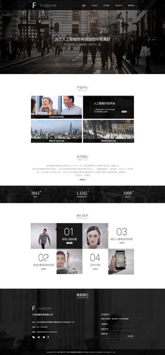 FACESTAR人臉識別網站網頁設計 科技感與用戶體驗的完美融合